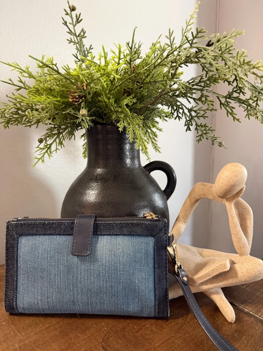 Michael Kors Denim Wristlet